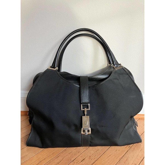 AUTH GUCCI JACKIE O LARGE TRAVEL BAG PURSE (p700)